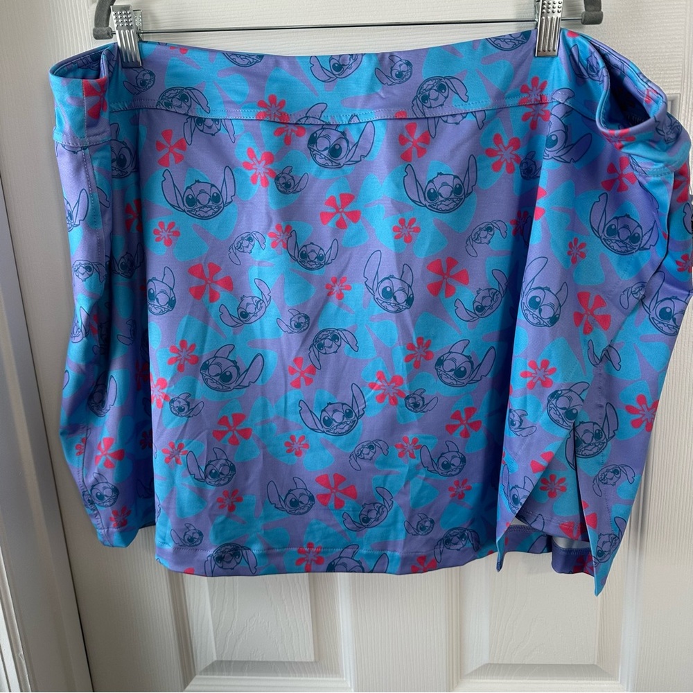 Disney Parks Blue and Purple Stitch Skort